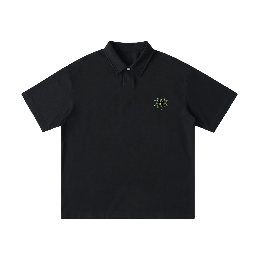 4lC Loose Cotton Short-Sleeve Polo Shirt