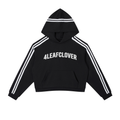 4leafclover Side Stripe Cropped Hoodie
