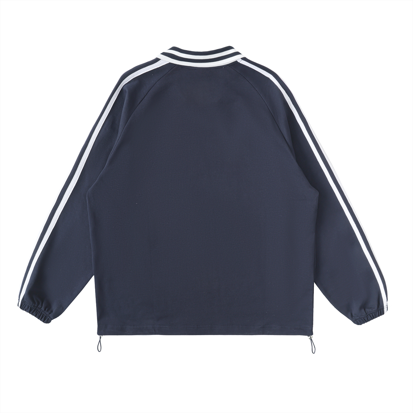 4lC Striped Lapel Collar Sweatshirt