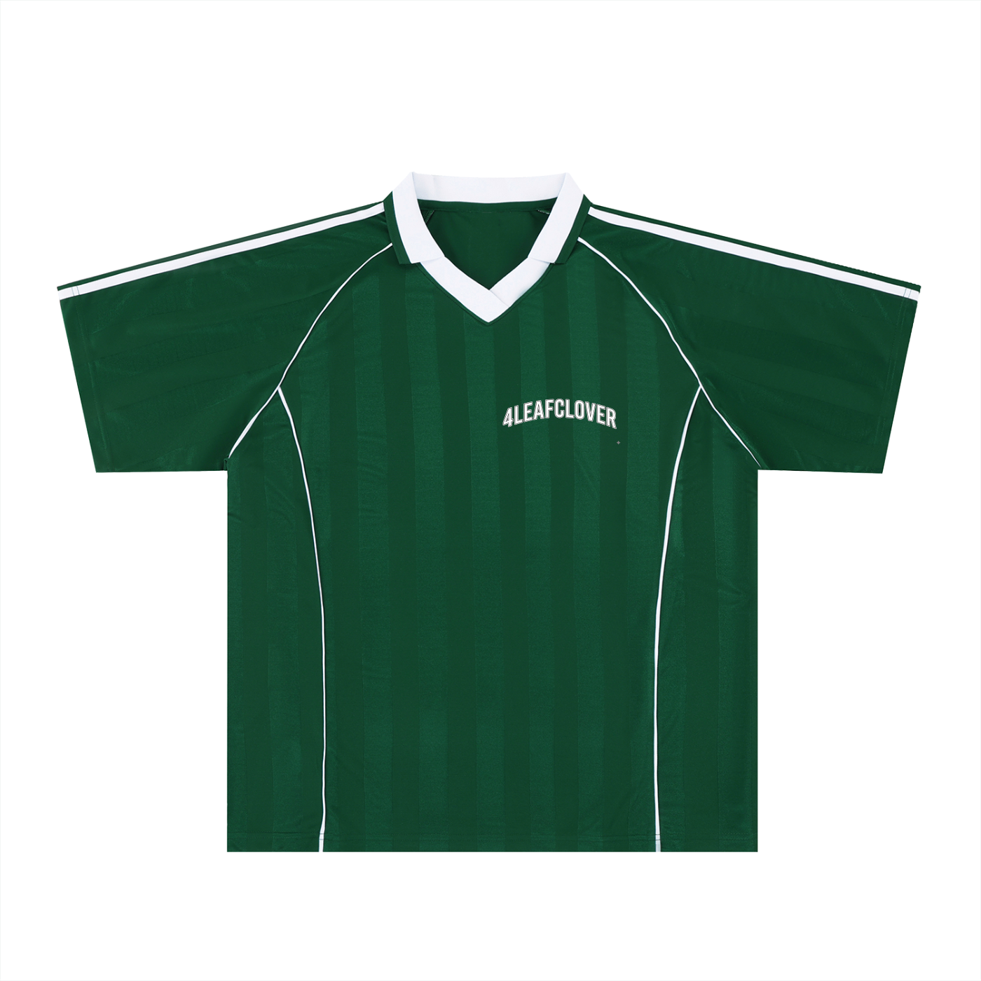 4leafclover Striped Collared Soccer Jersey