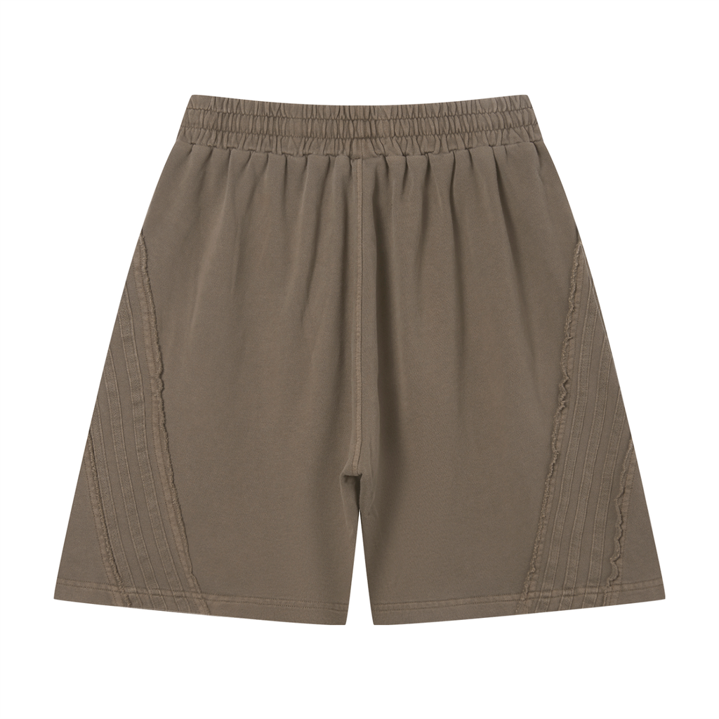 4leafclover Wash Raw Edge Shorts