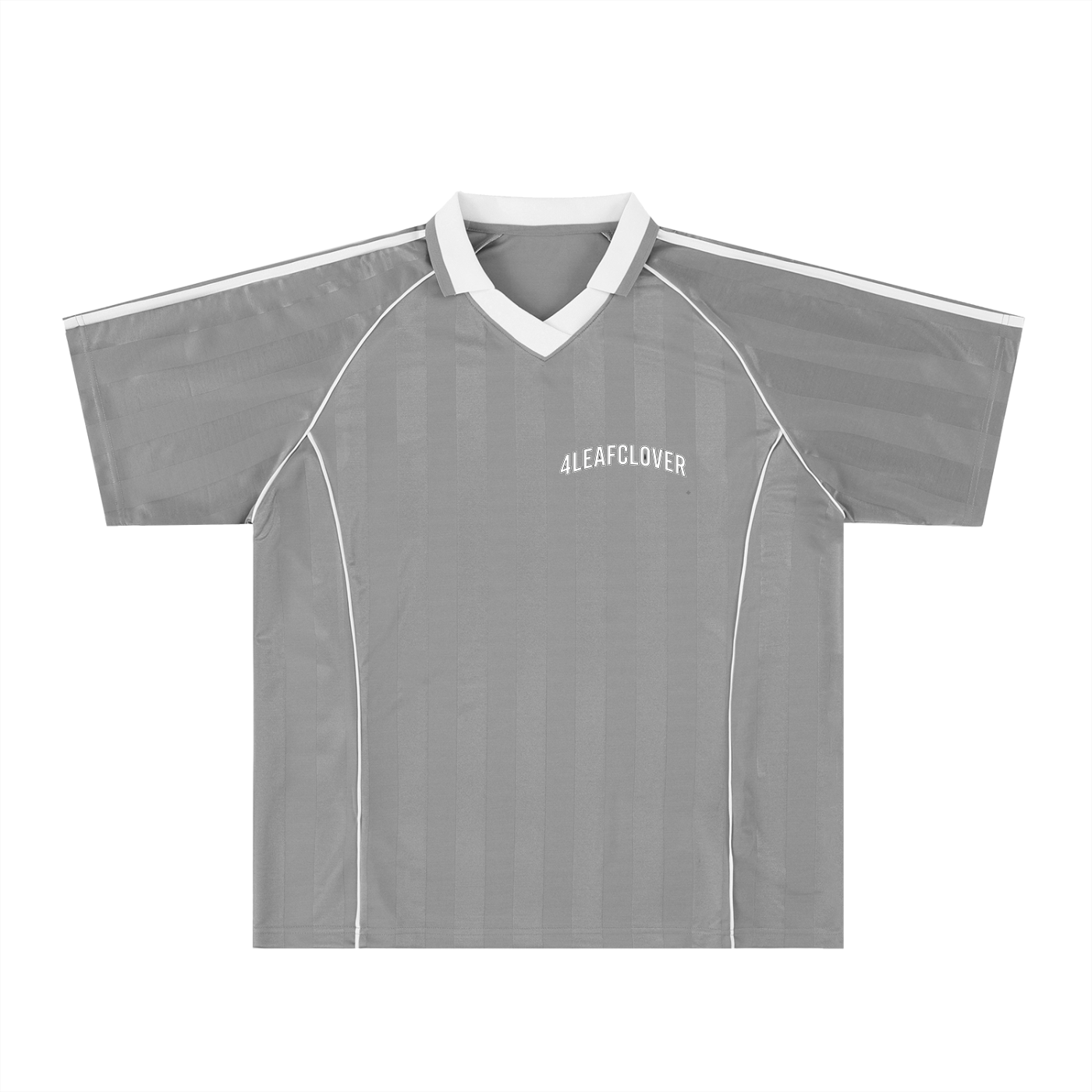 4leafclover Striped Collared Soccer Jersey