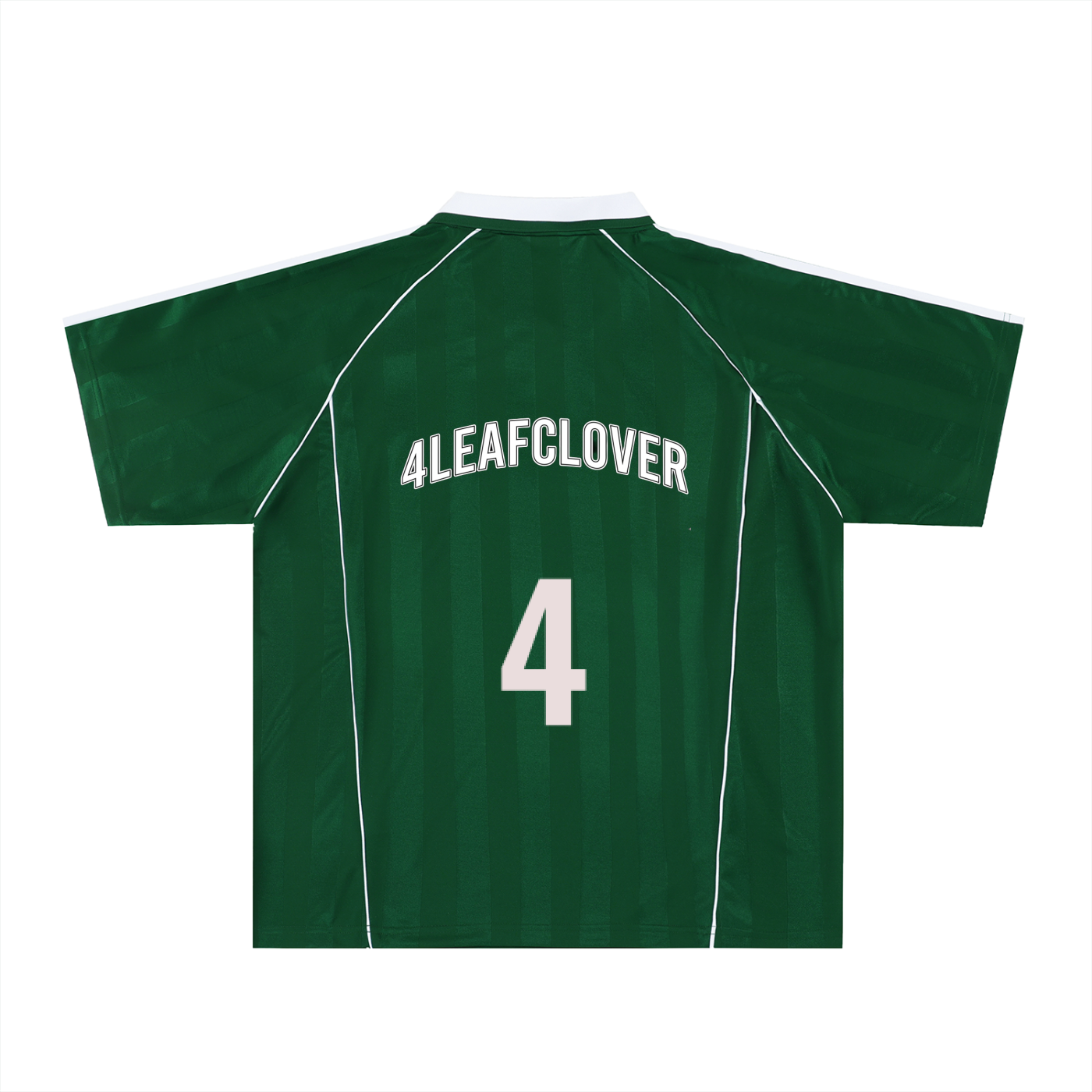 4leafclover Striped Collared Soccer Jersey
