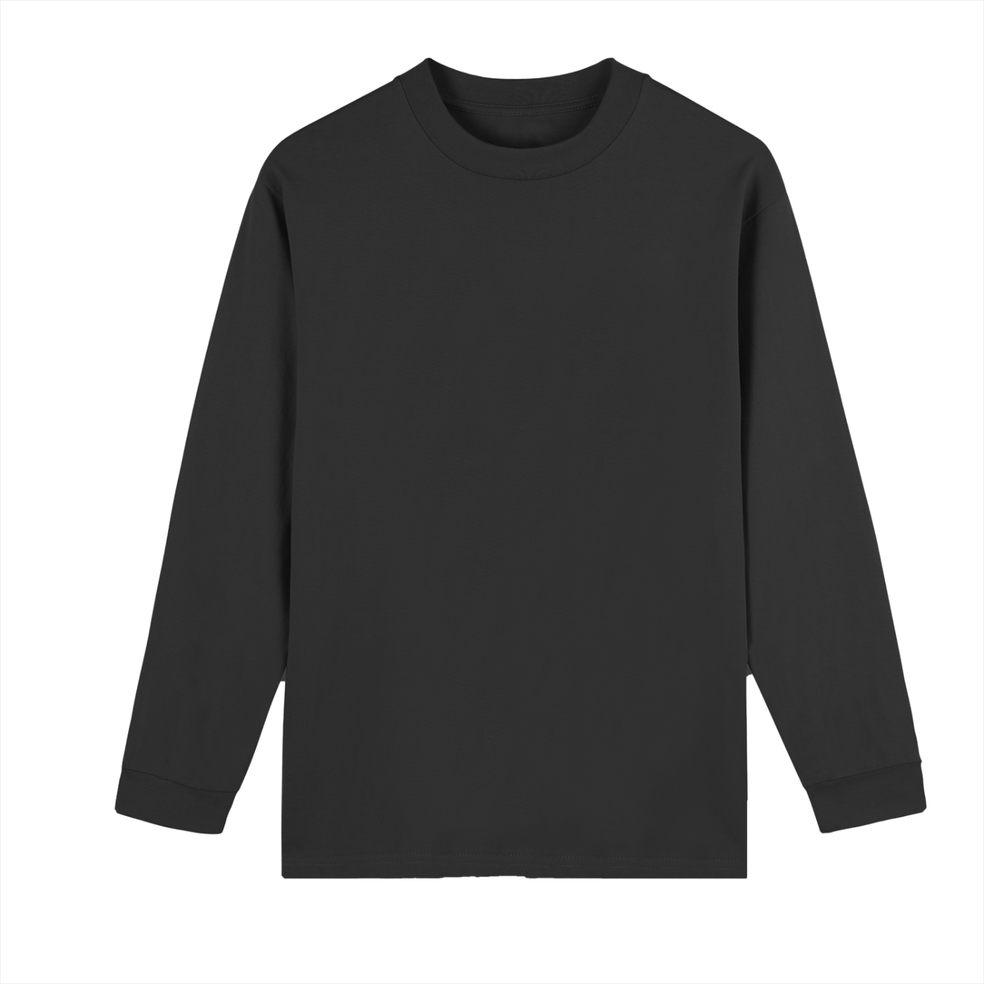 4leafclover Crew Neck Drop Shoulder Long Sleeve Shirt