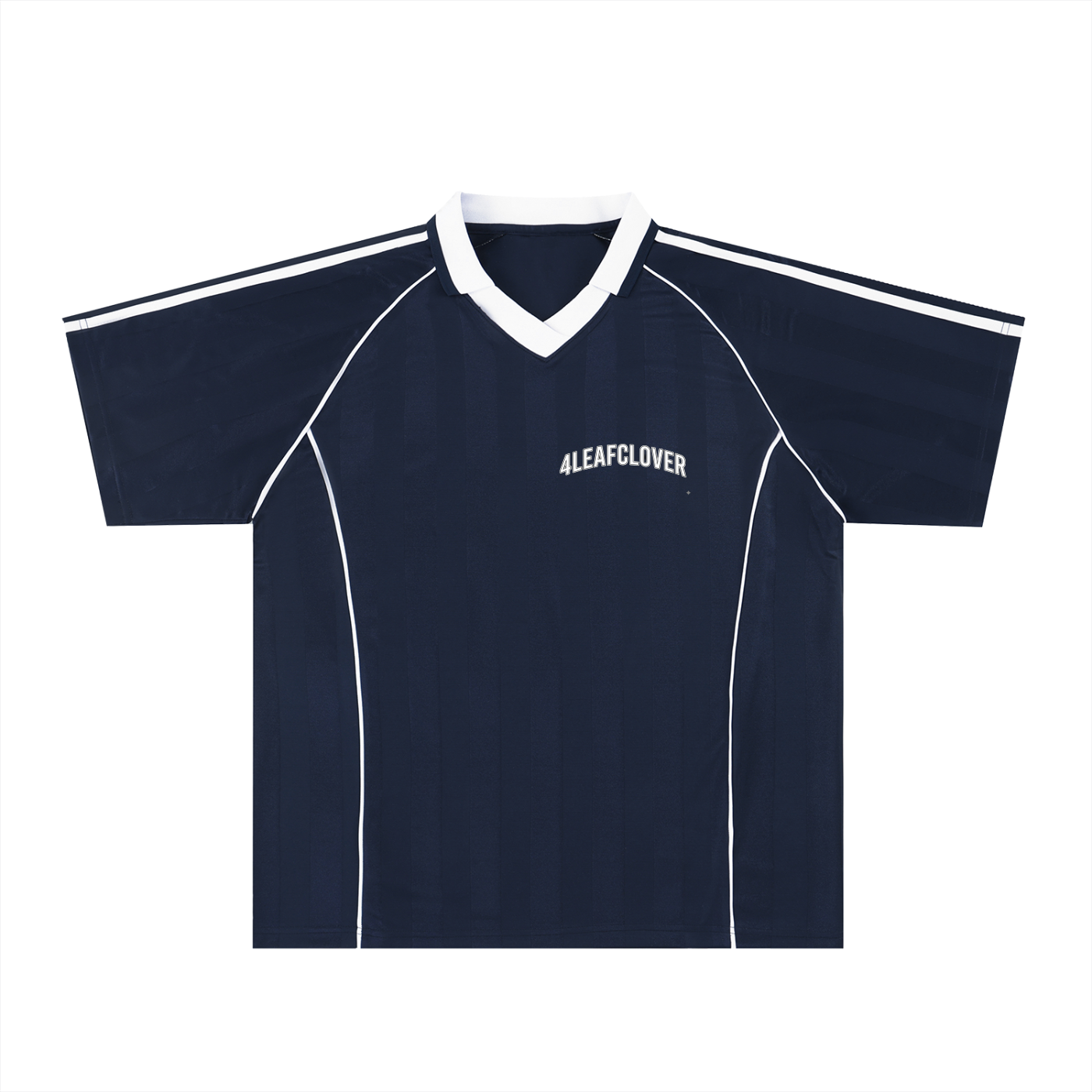 4leafclover Striped Collared Soccer Jersey