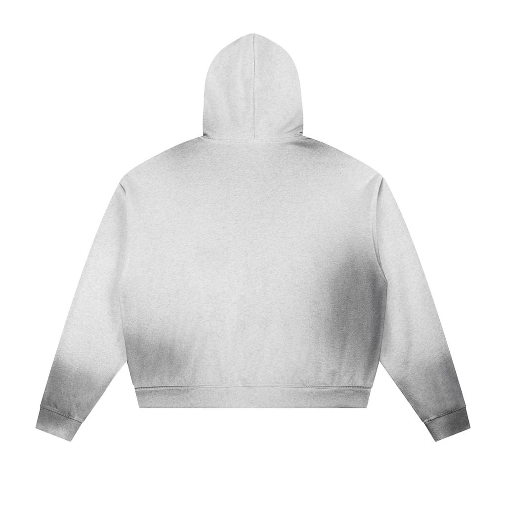 4LC Frayed Raw Edge Fleece Zip Hoodie