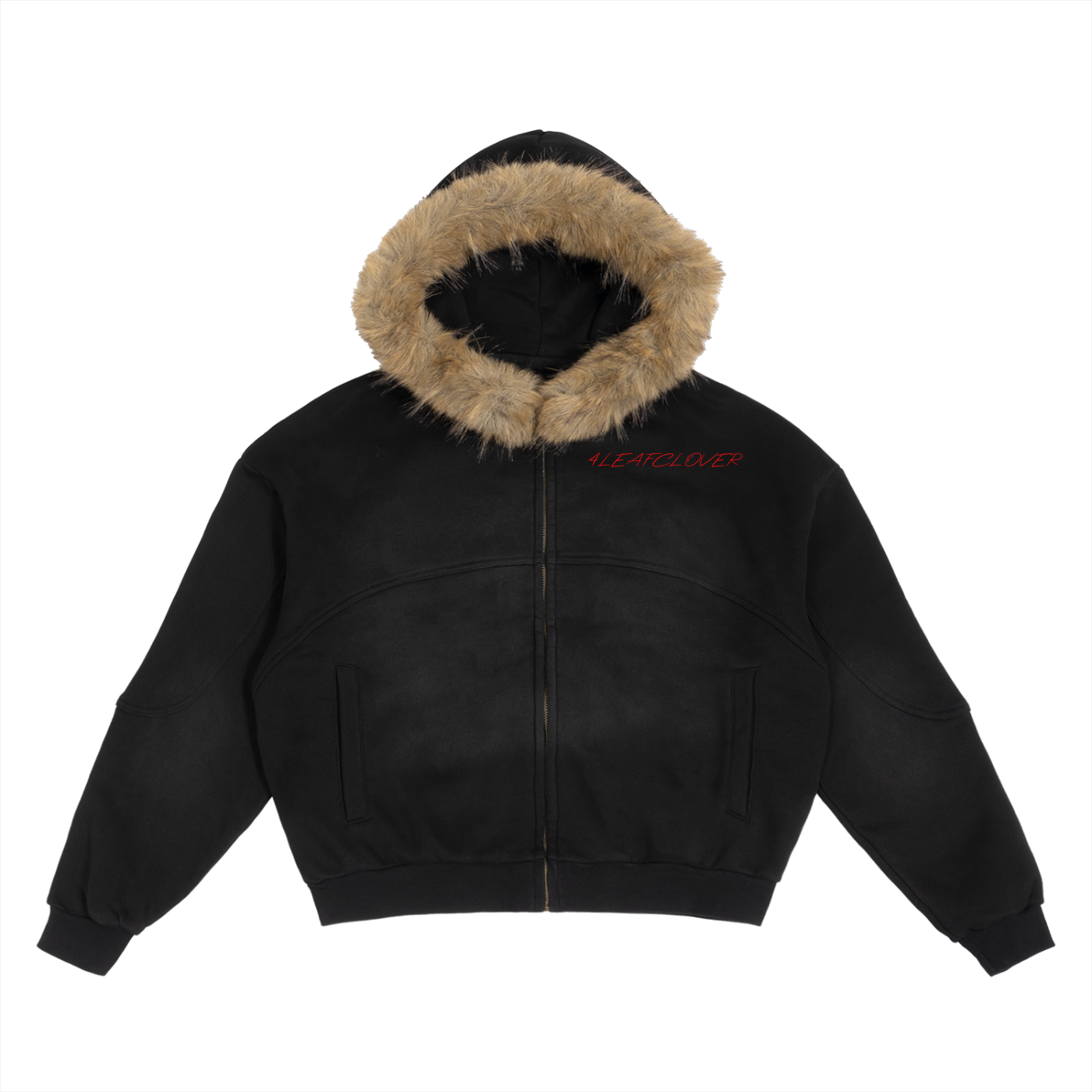 4leafclover Detachable Fur Hoodie