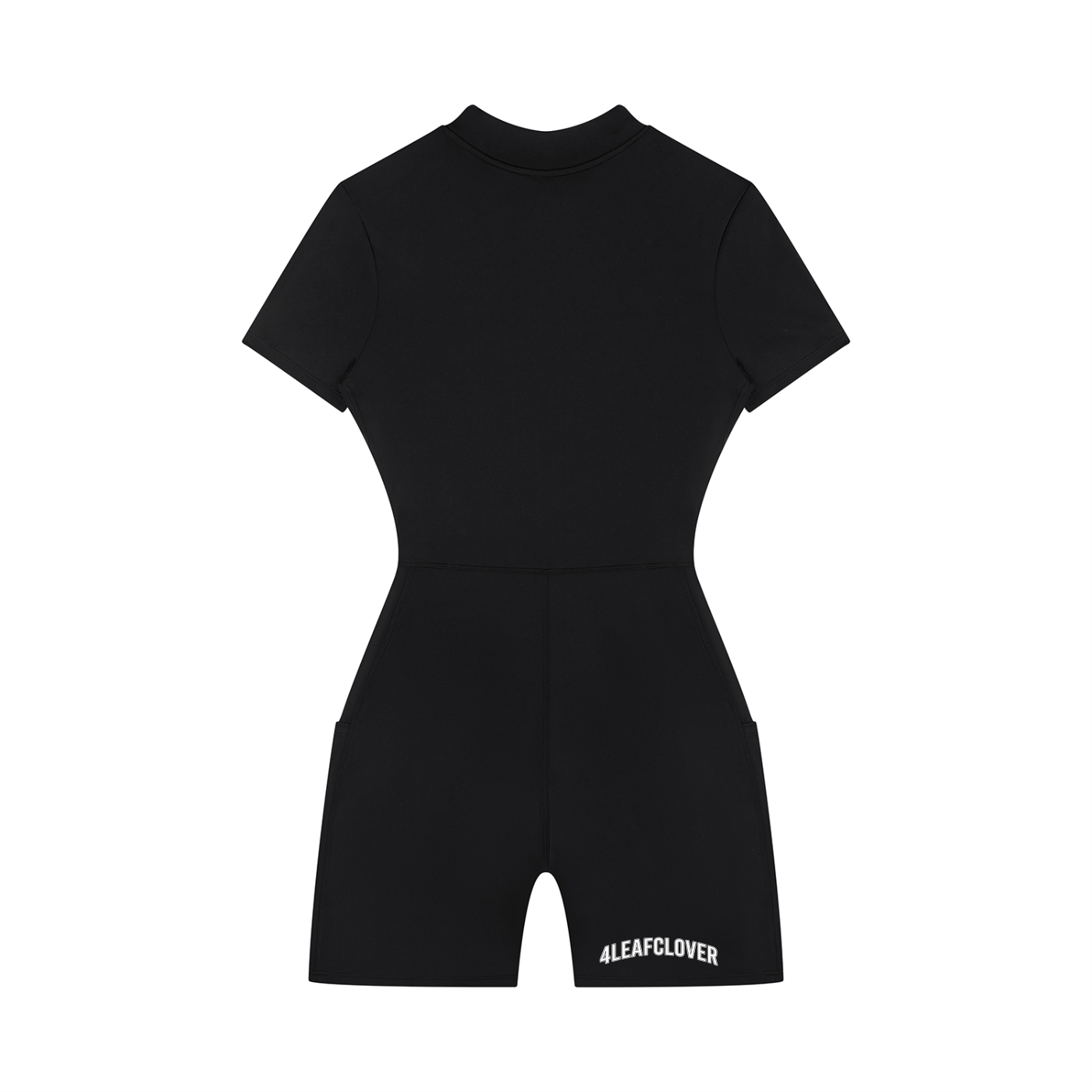 Women's Quarter-Zip 4leafclover Short Sleeve Romper