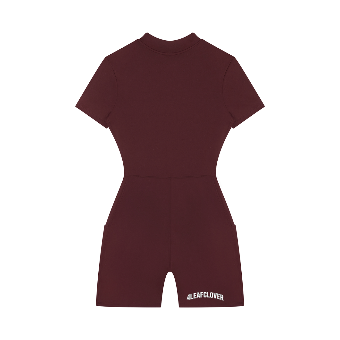 Women's Quarter-Zip 4leafclover Short Sleeve Romper