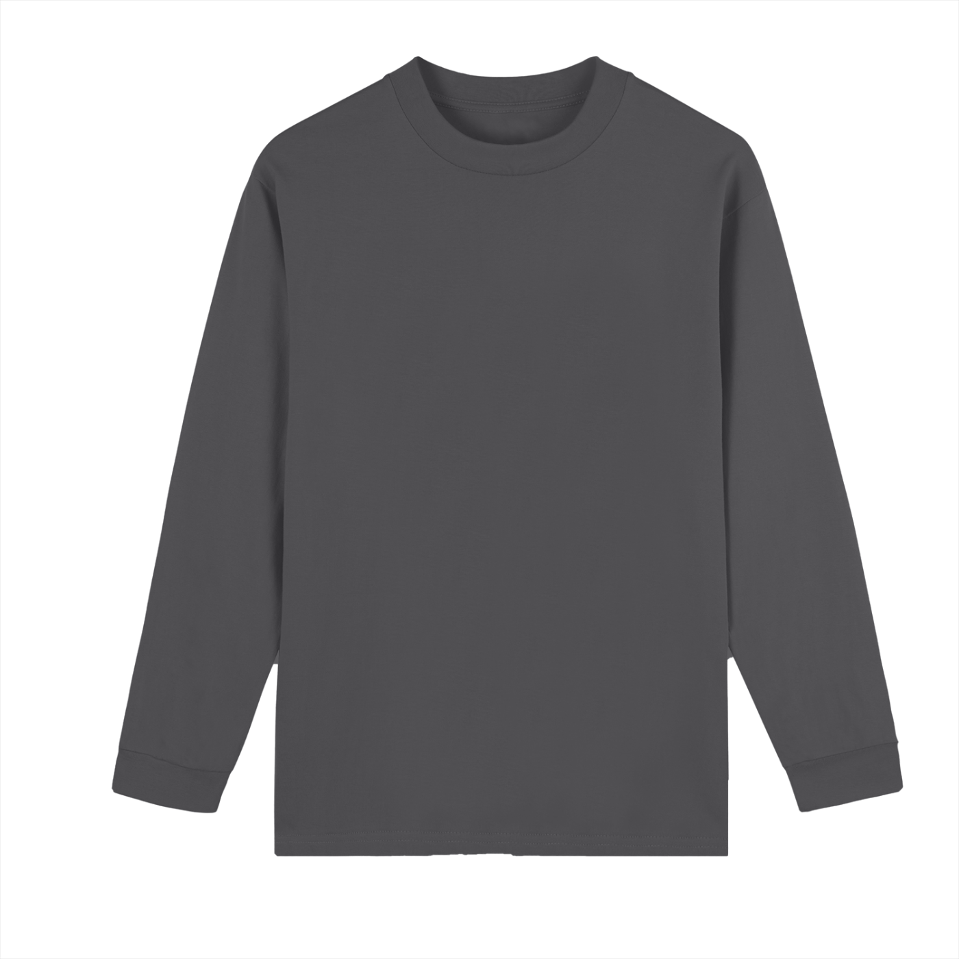 4leafclover Crew Neck Drop Shoulder Long Sleeve Shirt