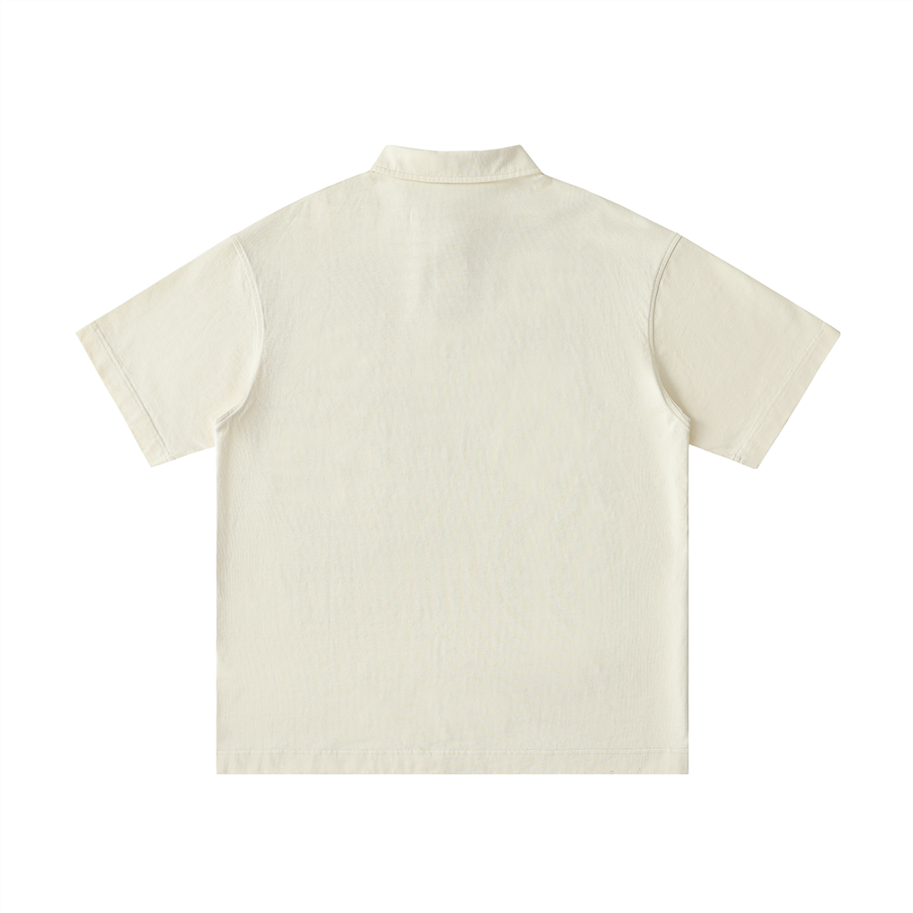 4lC Loose Cotton Short-Sleeve Polo Shirt