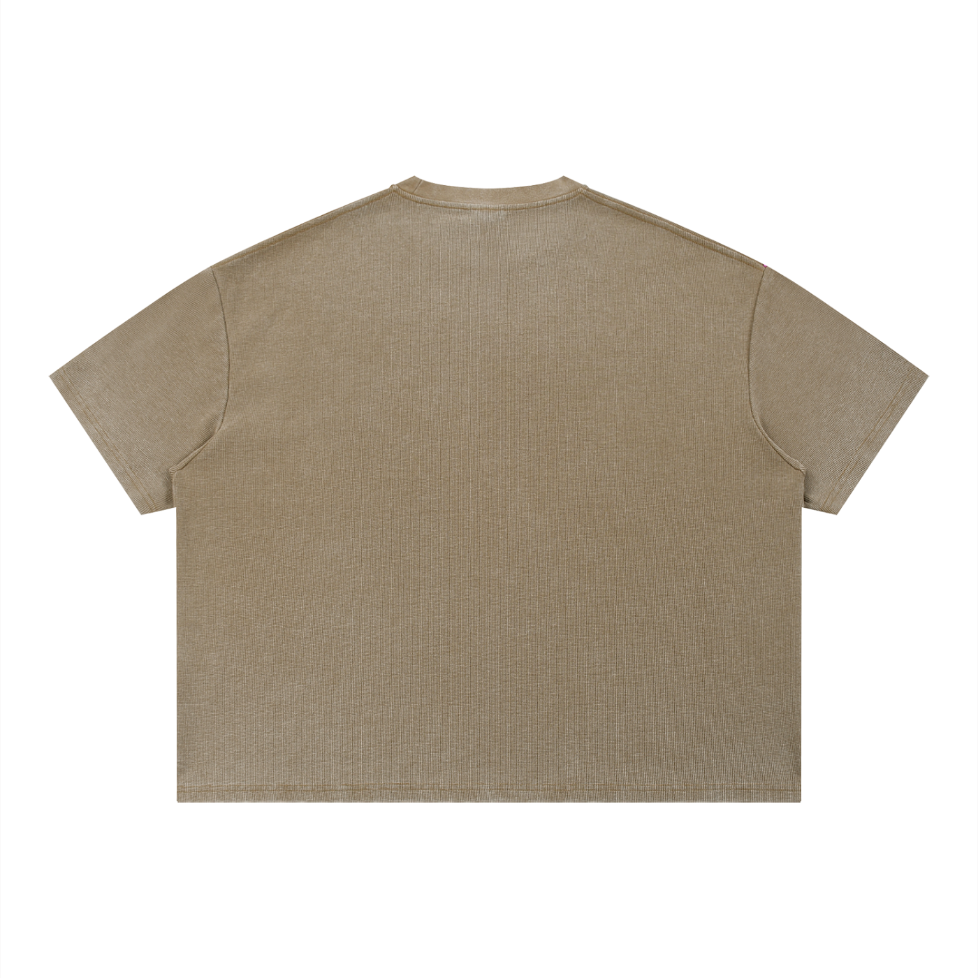 4leafclover Wash Sunfade Boxy Waffle T-Shirt