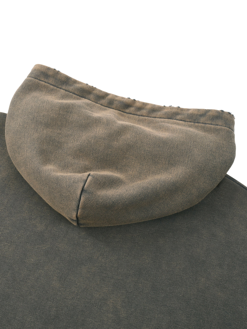 4leafclover Vintage Washed Frayed-Hem Hoodie