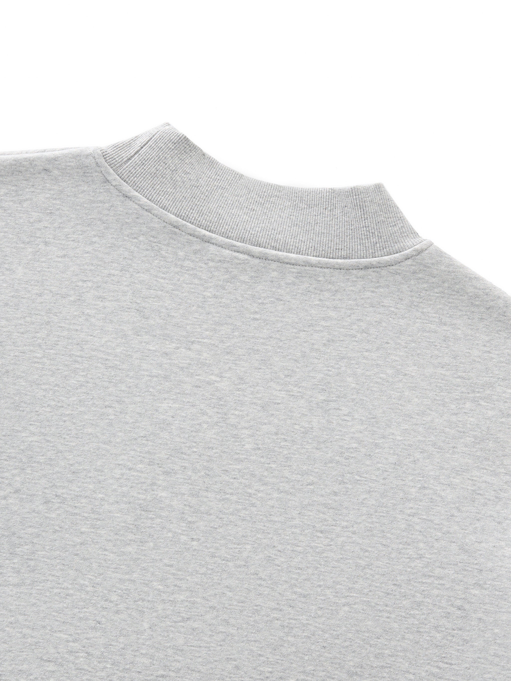 4leafclover Fleece Neck Crew Sweatshirt