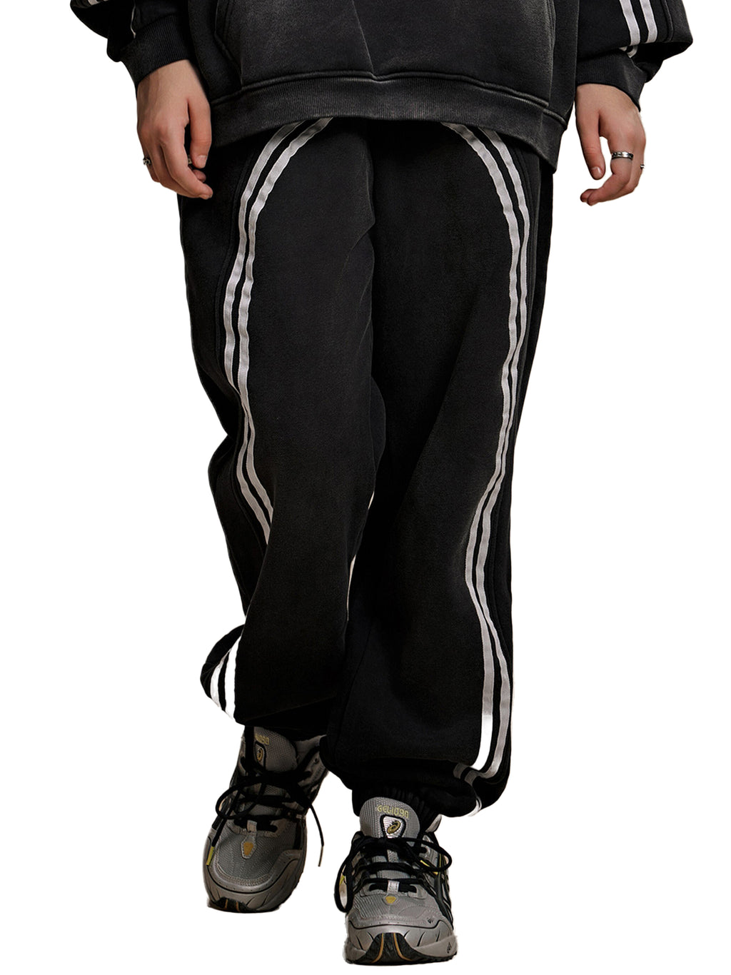 4lC Contrast Tape Fleece Jogged Sweatpants