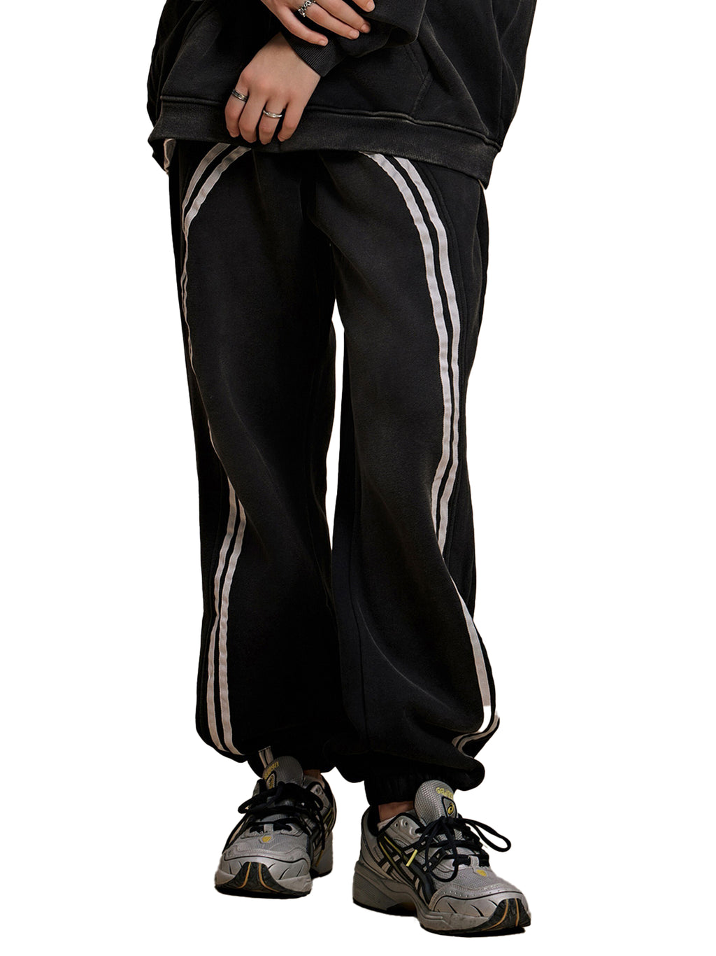 4lC Contrast Tape Fleece Jogged Sweatpants