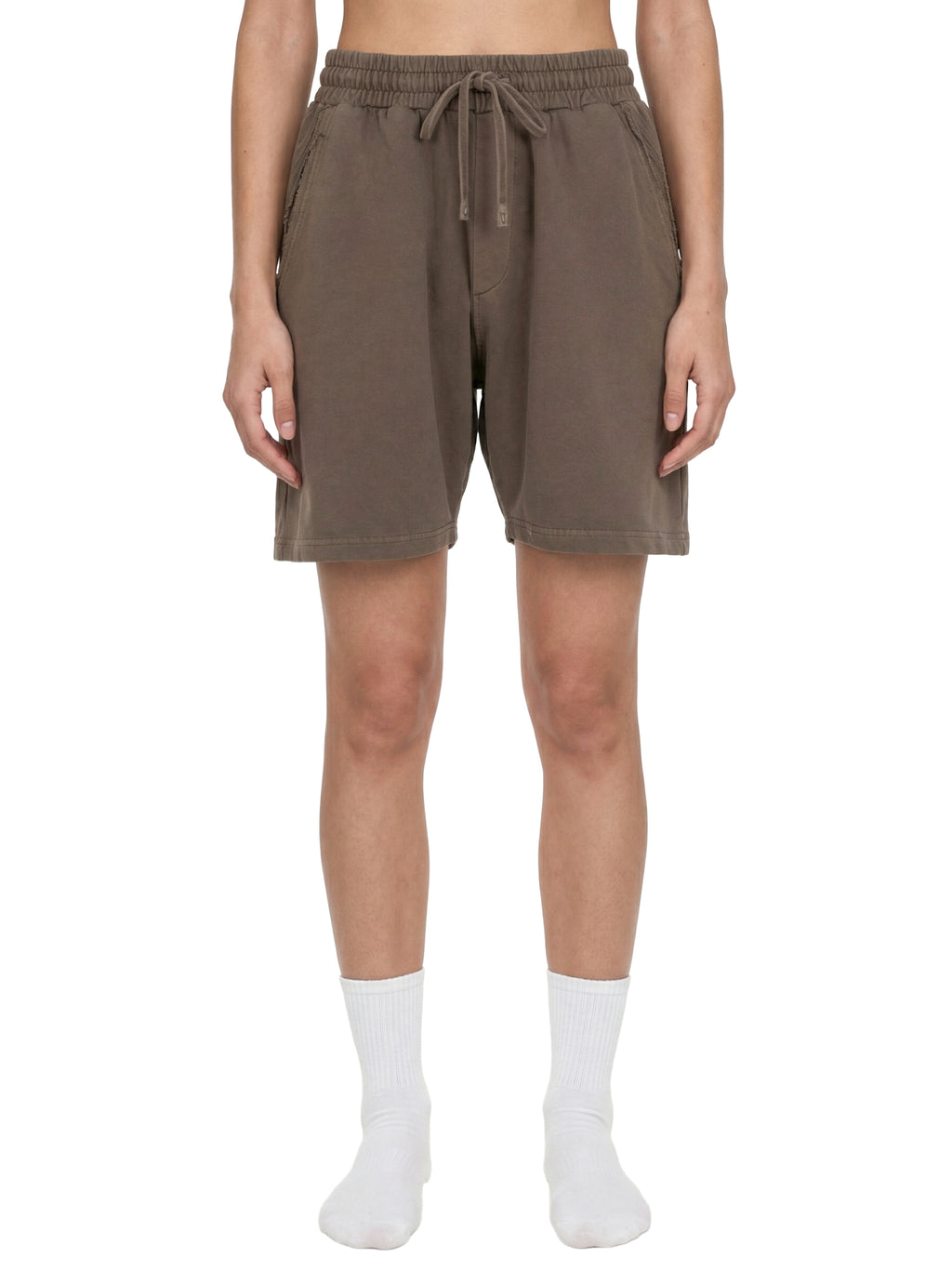 4leafclover Wash Raw Edge Shorts